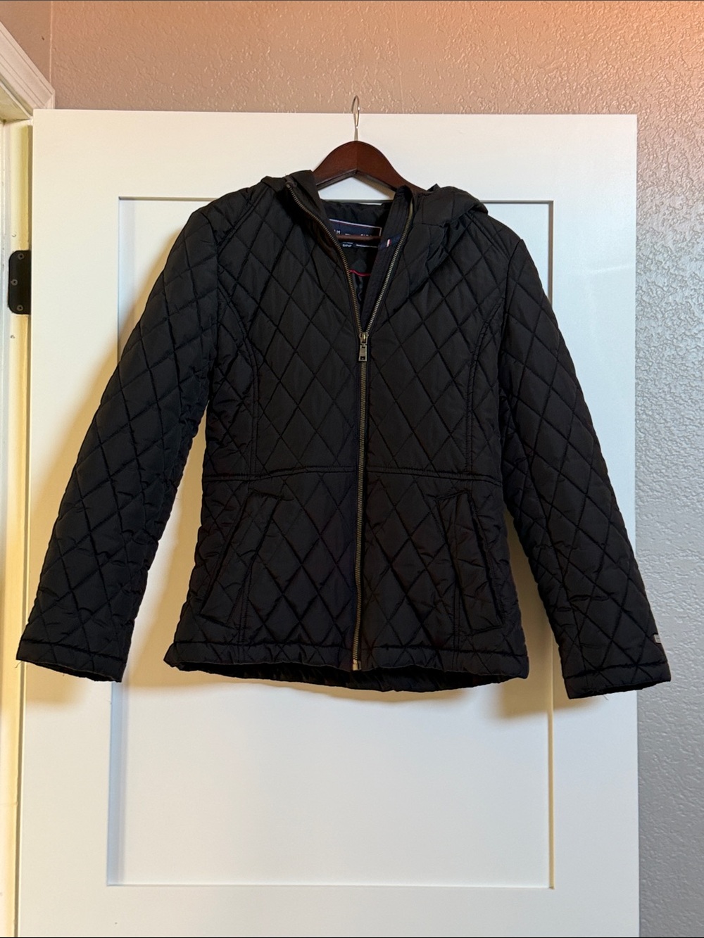 Tommy Hilfiger Quilted Hooded Jacket - Black